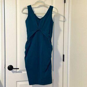 Old Navy Teal Fitted Maternity Sleeveless Dress, size Medium